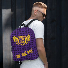 Load image into Gallery viewer, FLO Wings Backpack (Purple, Black &amp; Gold Edition)