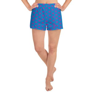 FLO Women's Athletic Shorts (Blue & Pink)