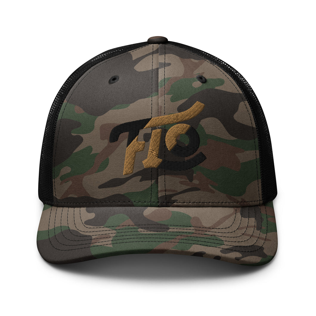FLO Camouflage Trucker Cap (Old Brown/Black Edition)