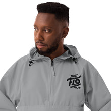 Load image into Gallery viewer, Just FLO With It Embroidered Champion Jacket (Black)