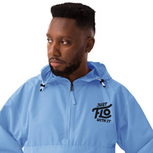 Load image into Gallery viewer, Just FLO With It Embroidered Champion Jacket (Black)