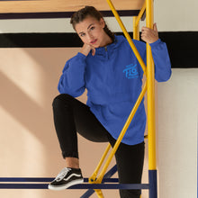 Load image into Gallery viewer, Just FLO With It Embroidered Champion Jacket (Aqua/Teal)