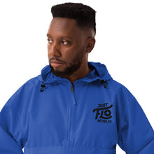 Load image into Gallery viewer, Just FLO With It Embroidered Champion Jacket (Black)