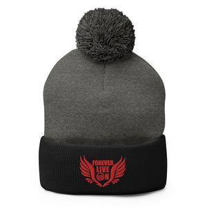 FLO Wings Pom-Pom Beanie (Red)