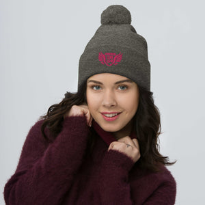 FLO Wings Pom-Pom Beanie (Pink)