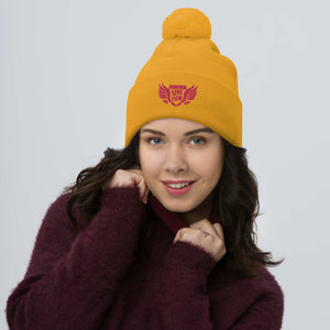 FLO Wings Pom-Pom Beanie (Pink)