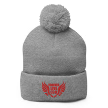 Load image into Gallery viewer, FLO Wings Pom-Pom Beanie (Red)