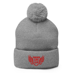 FLO Wings Pom-Pom Beanie (Red)