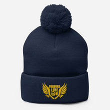 Load image into Gallery viewer, FLO Wings Pom-Pom Beanie (Gold)