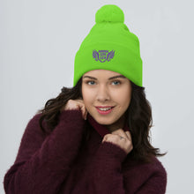 Load image into Gallery viewer, FLO Wings Pom-Pom Beanie (Purple)