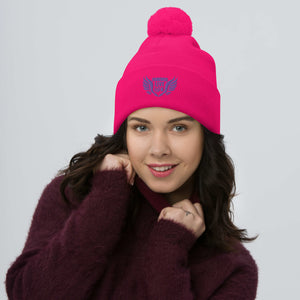 FLO Wings Pom-Pom Beanie (Purple)