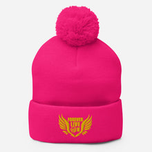 Load image into Gallery viewer, FLO Wings Pom-Pom Beanie (Gold)