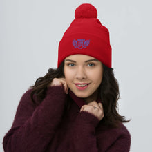 Load image into Gallery viewer, FLO Wings Pom-Pom Beanie (Purple)