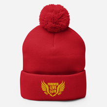Load image into Gallery viewer, FLO Wings Pom-Pom Beanie (Gold)