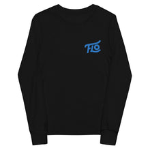 Load image into Gallery viewer, FLO Youth Long Sleeve Tee (Embroidered Aqua/Teal)
