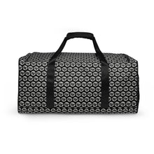 Load image into Gallery viewer, Custom FLO Duffle bag (Black &amp; Silver)