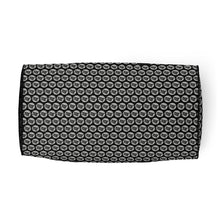 Load image into Gallery viewer, Custom FLO Duffle bag (Black &amp; Silver)