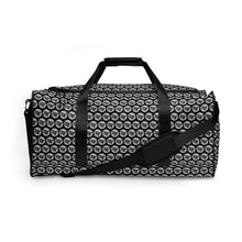 Load image into Gallery viewer, Custom FLO Duffle bag (Black &amp; Silver)