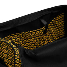 Load image into Gallery viewer, Custom FLO Duffle bag (Black &amp; Gold)