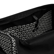 Load image into Gallery viewer, Custom FLO Duffle bag (Black &amp; Silver)