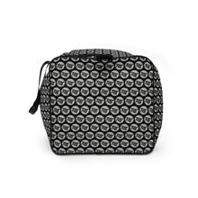 Load image into Gallery viewer, Custom FLO Duffle bag (Black &amp; Silver)