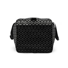 Load image into Gallery viewer, Custom FLO Duffle bag (Black &amp; Silver)