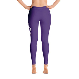 FLO Purple & White Leggings