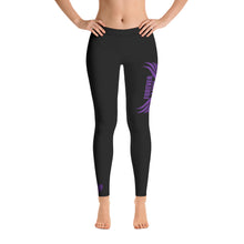 Load image into Gallery viewer, FLO Black &amp; Purple Leggings