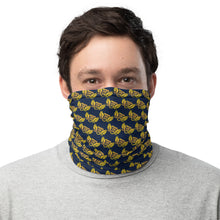 Load image into Gallery viewer, FLO Navy &amp; Gold Neck Gaiter Mask