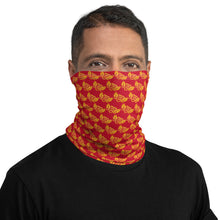Load image into Gallery viewer, Red &amp; Gold Neck Gaiter Mask