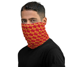 Load image into Gallery viewer, Red &amp; Gold Neck Gaiter Mask