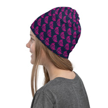 Load image into Gallery viewer, FLO Navy &amp; Pink Neck Gaiter Mask