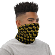 Load image into Gallery viewer, FLO Black &amp; Gold Neck Gaiter Mask