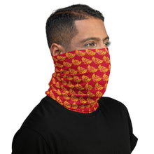 Load image into Gallery viewer, Red &amp; Gold Neck Gaiter Mask