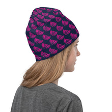 Load image into Gallery viewer, FLO Navy &amp; Pink Neck Gaiter Mask