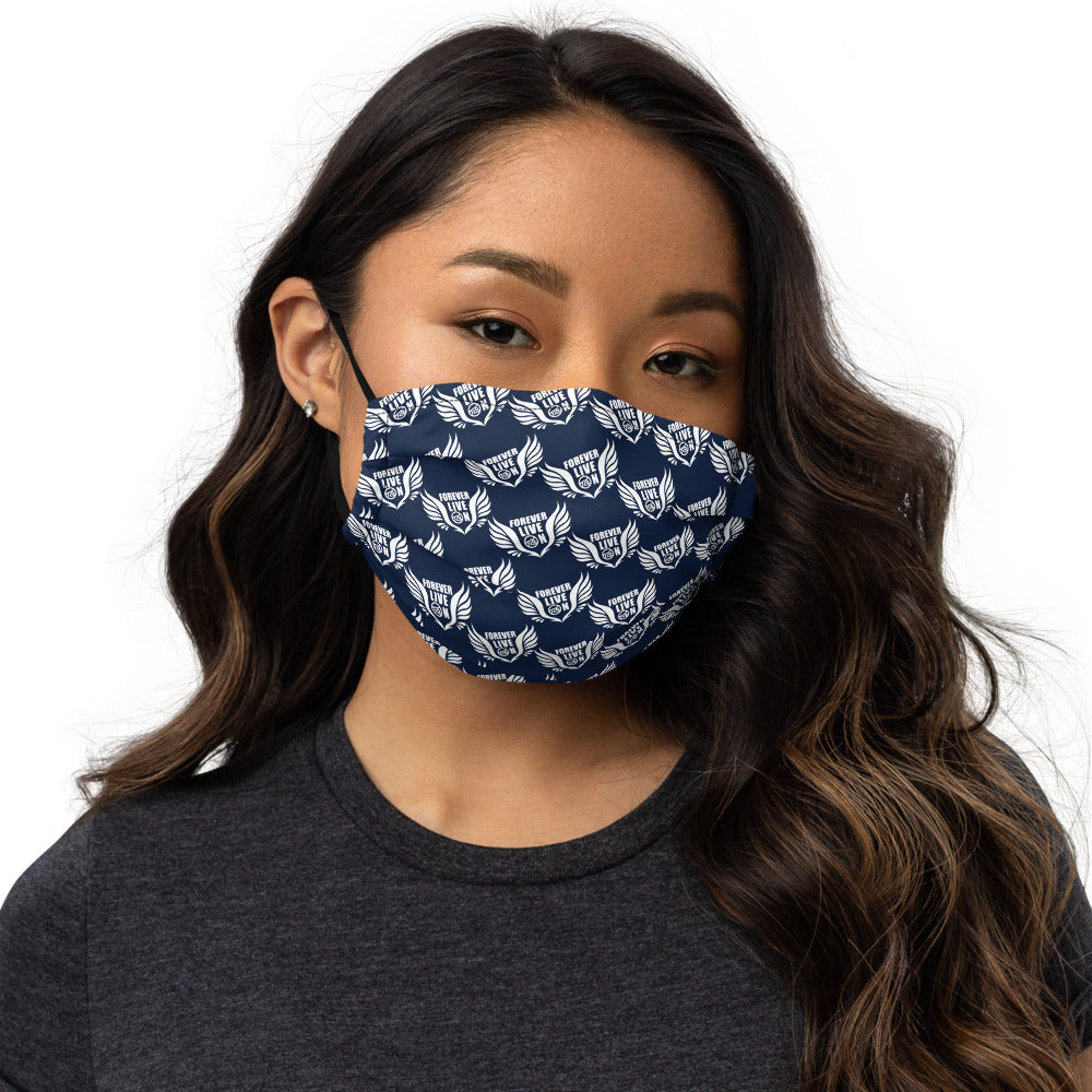 FLO Premium Navy & White Face Mask