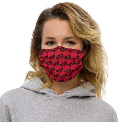 FLO Premium Red & Black Face Mask