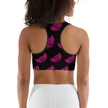 Load image into Gallery viewer, FLO Black &amp; Pink Sports Bra