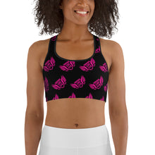 Load image into Gallery viewer, FLO Black &amp; Pink Sports Bra