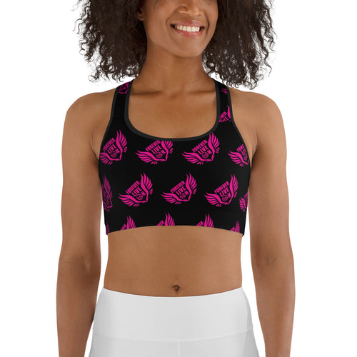 FLO Black & Pink Sports Bra