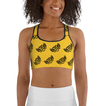 Load image into Gallery viewer, FLO Gold &amp; Black Sports Bra