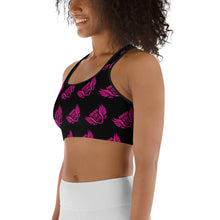 Load image into Gallery viewer, FLO Black &amp; Pink Sports Bra