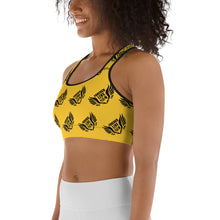 Load image into Gallery viewer, FLO Gold &amp; Black Sports Bra