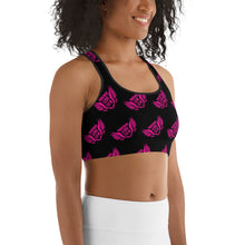 Load image into Gallery viewer, FLO Black &amp; Pink Sports Bra