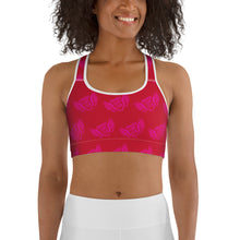 Load image into Gallery viewer, FLO Red &amp; Pink Sports Bra