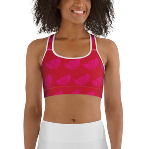 FLO Red & Pink Sports Bra