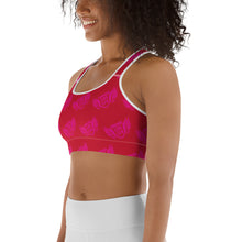 Load image into Gallery viewer, FLO Red &amp; Pink Sports Bra