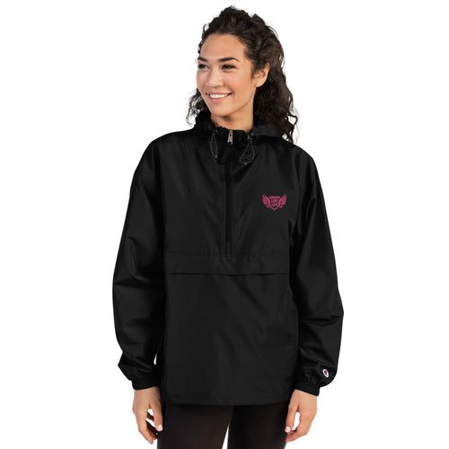 FLO Embroidered Champion Windbreaker Jacket (Hot Pink Edition)