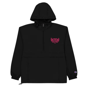 FLO Embroidered Champion Windbreaker Jacket (Hot Pink Edition)