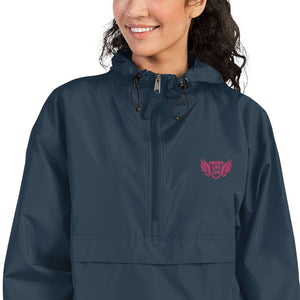 FLO Embroidered Champion Windbreaker Jacket (Hot Pink Edition)